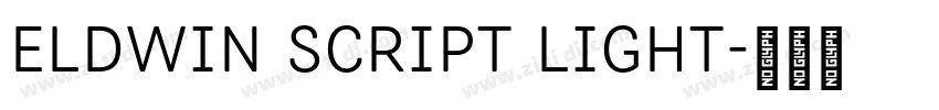 Eldwin Script Light字体转换